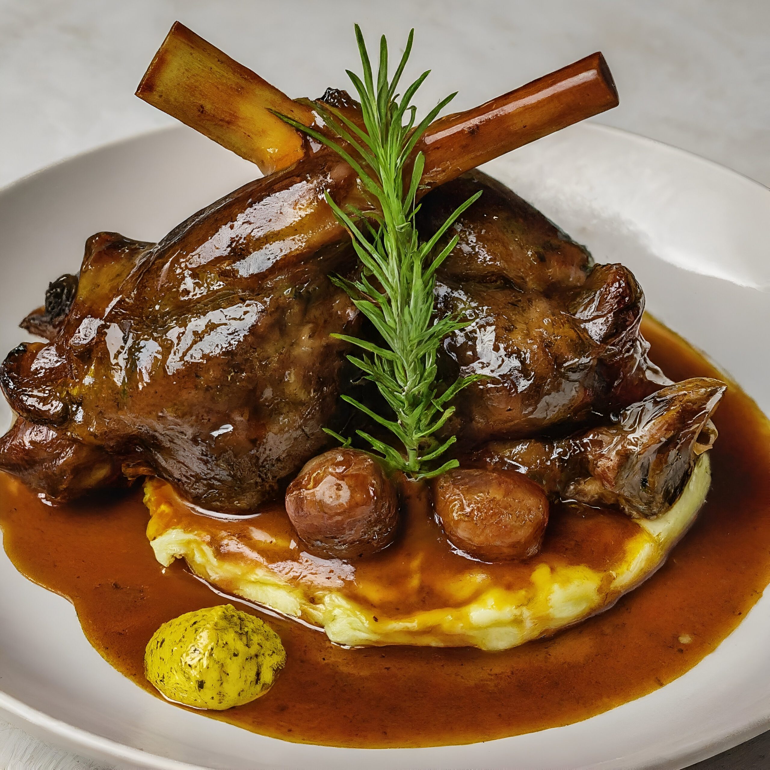 Mary berry slow-cooked lamb shanks with mustard mash