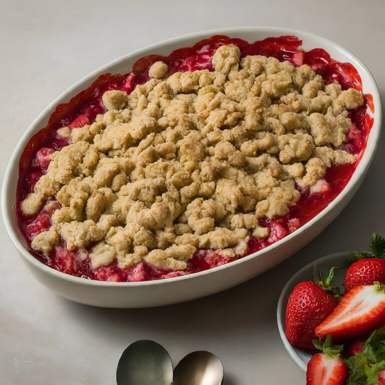 rhubarb and strawberry crumble mary berry