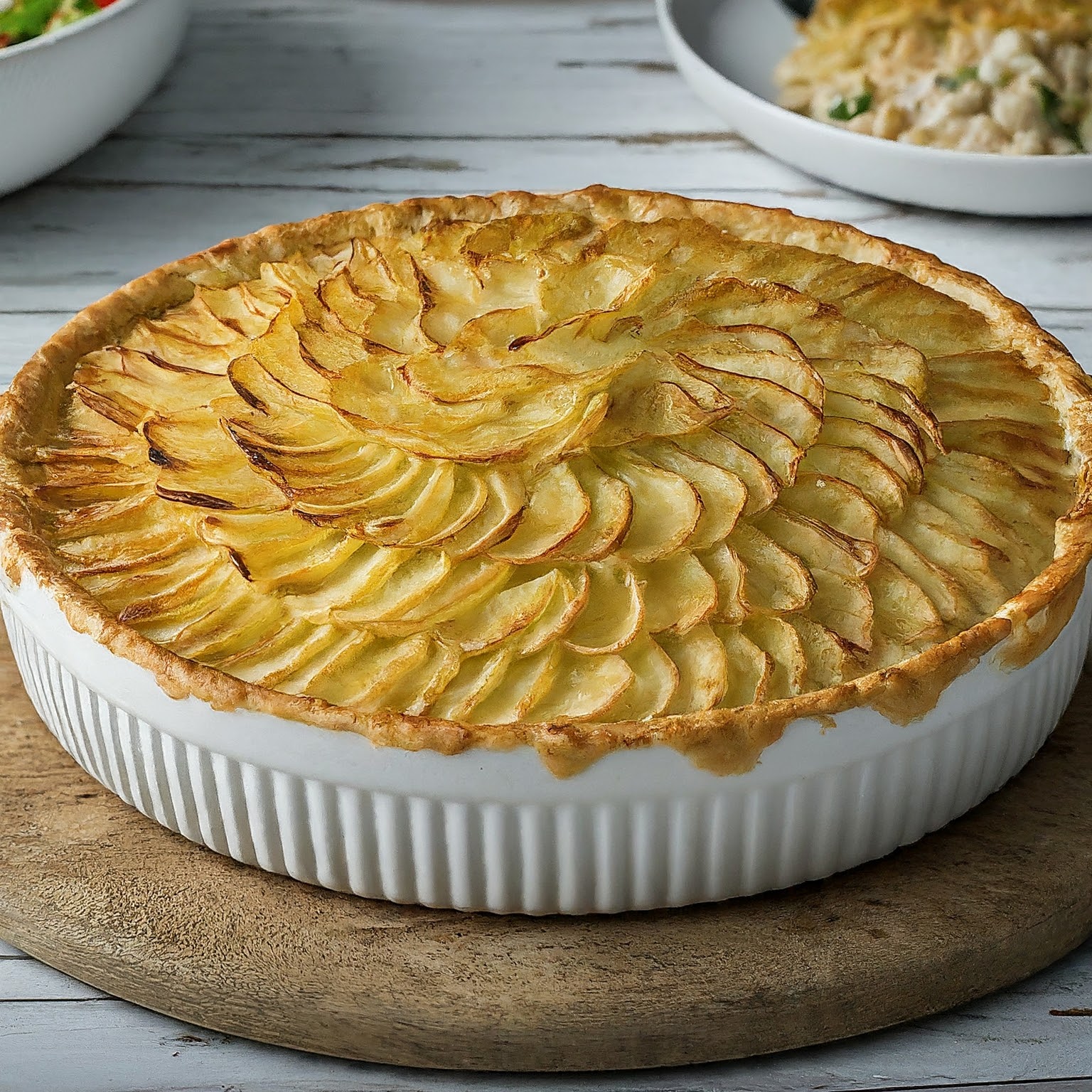 Mary berry fish pie with sliced potatoes